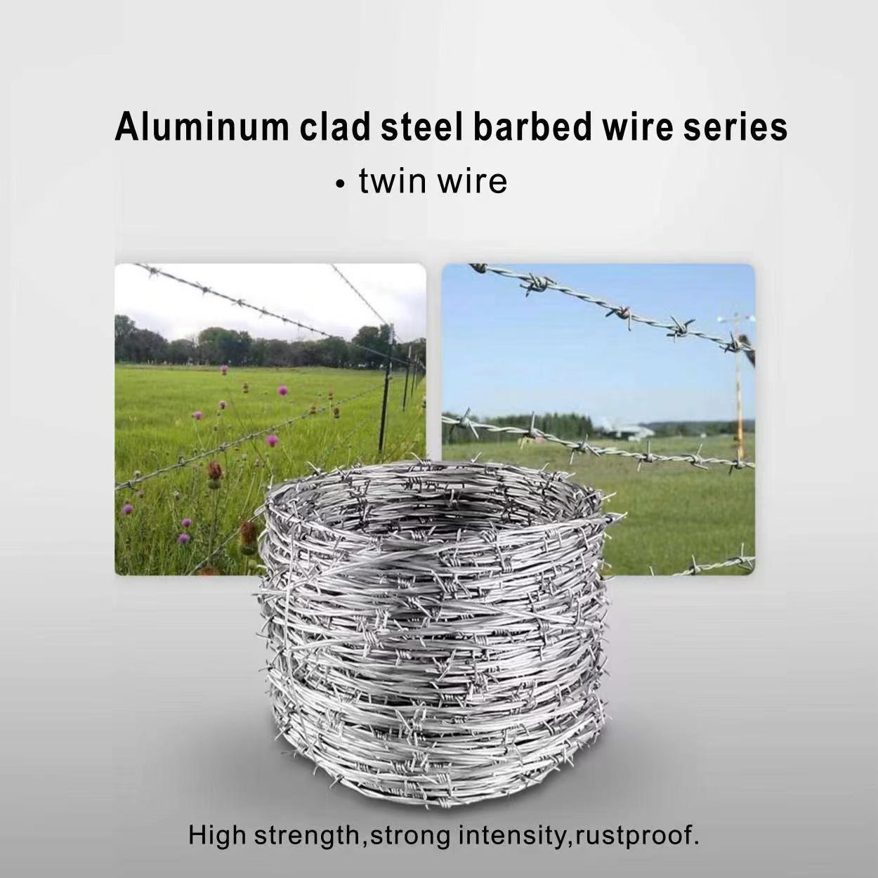 aluminum clad barbed wire