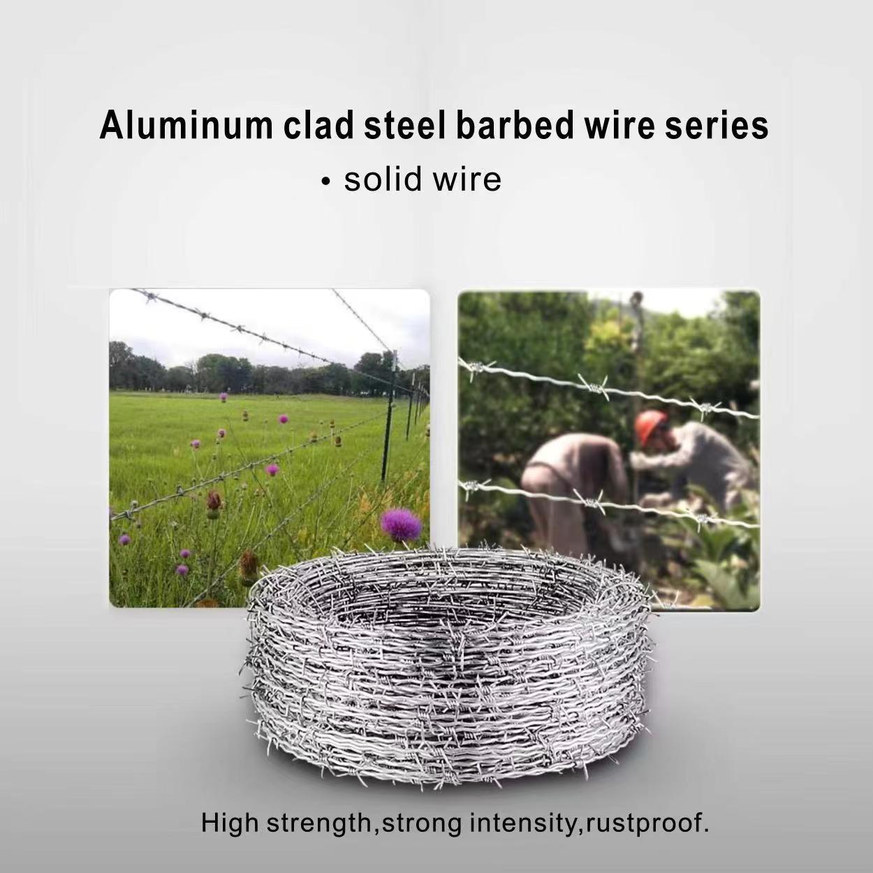 Aluminum clad steel razor wire